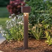 Arcchio LED-gatelampe Milten, 65 cm, rust, IP65, sensor