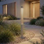 Lindby LED-gatelampe Fjorya, høyde 60 cm, steingrå, IP65