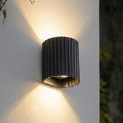 Lindby utendørs LED-vegglampe Ralino, svart, 2 lyskilder, IP65