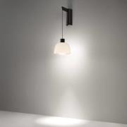 Bover LED-vegglampe Drep A/01, opalhvitt, glass, 2700 K