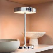 Dyberg Larsen LED-batteridrevet bordlampe Starlight, krom, metall
