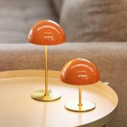 Dyberg Larsen LED-batteridrevet bordlampe Along, oransje, sett med 2 s...