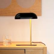 Dyberg Larsen bordlampe Mini Arch, svart/messing, 32 cm