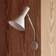 FRANDSEN Vegglampe Lyss, beige, stikkontakt, 42 cm høy, E27