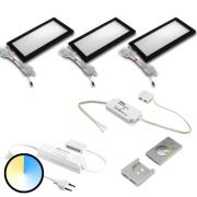 Benkarmatur dynamisk LED Sky, 3 stykk, svart