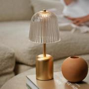 Nuura LED-batteridrevet bordlampe Asteea, messingfarget, høyde 27 cm