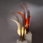 Bordlampe Bunga i blomsterform, oransje