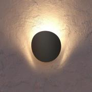 Utendørs LED-vegglampe Briale, svart, høyde 20 cm metall, CCT