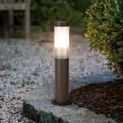 Sokkelampe Helsinki, rustbrun Høyde 45 cm Stål, sensor