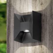 Utendørs LED-vegglampe Morino, hvit, høyde 18 cm, metall