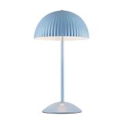 Bordlampe Zin, blå, jern, høyde 35,5 cm, G9