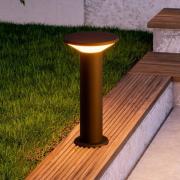 LED-sokkellampe Rigosa, svart, høyde 35 cm, metall