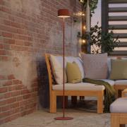 Solar-LED-terrasselampe oransje høyde 120 cm