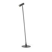 LED-gulvlampe Arlo, svart, jern, høyde 132 cm, dimbar.