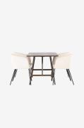Venture HomeSpisegruppe Kaseindon med 4 stk stoler BeritBrunSpisegrupp...