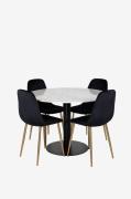 Venture HomeSpisegruppe Estelle med 4 stk. spisestoler PolarHvitSpiseg...