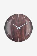 NeXtimeVeggklokke Edge Wood Dome, diameter 35 cmBrunVeggklokker & bord...