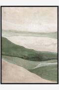 MalerifabrikkenDesign Painting / Green Field / 90x120 Cm / Svart ramme...