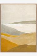 MalerifabrikkenDesign Painting / Yellow Field / 90x120 Cm / Eik rammeG...