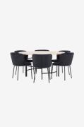Venture HomeSpisebord Copenhagen med Edina-stolSvartSpisegrupperFra Ho...