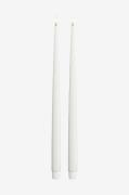 DeluxeHomeartLED Taper Candle Shiny 2,2x38 cm 2 stkHvitLysFra Homeroom