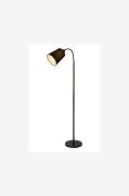 Aneta LightingGulvlampe Ljusdal svart/valnøtt m/skjermSvartGulvlamperF...