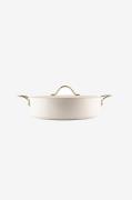 HeirolRoyal Pearl Lav gryte med lokk 4,1 liter 28 cm HeirolHvitGryter ...