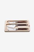 Laguiole Style de VieOstekniver Set 3BrunBestikkFra Homeroom