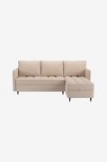 Loft24Lindhus Sofa 3-seter med oppbevaring Vendbar chaiselong i chenil...