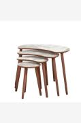 Hanah HomeSettbord (4 deler) MoonHvitSmåbordFra Homeroom