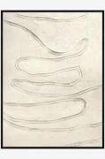 MalerifabrikkenDesign Painting / Track The Line / 90x120 Cm / Svart ra...