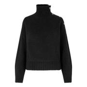 Mandie Mock Neck Genser - Svart