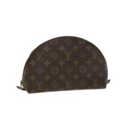 Pre-owned Brunt lerret Louis Vuitton kosmetisk veske