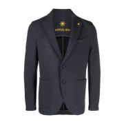 Marineblå Bomullsblanding Blazer