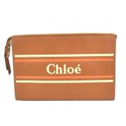 Pre-owned Brun Chloé Clutch i skinn