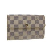 Pre-owned Beige lerret Louis Vuitton lommebok