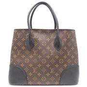 Pre-owned Brunt lerret Louis Vuitton veske