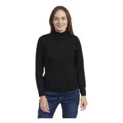 Sort Signature Strikket Genser (Pullover) Fra Jensen Med Liten Hals (T...