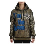 Queen Jaquard Gull Sweatshirt Hettegenser