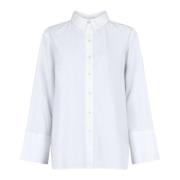 Hvit Oversized Poplin Skjorte