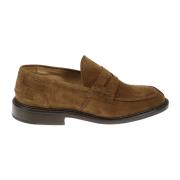 Brune Semskede Loafers for Stilige Menn