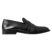 Sorte Skinn Slip-On Loafers