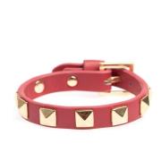 Leather Stud Bracelet Terracotta