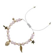 Stone Bead Bracelet 6 MM W/Charms - Iris