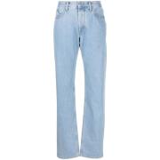 Blå Denim Høytlivs Straight Leg Jeans