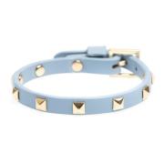 Leather Stud Bracelet Mini Cool Blue