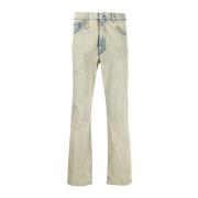 Gule Straight-Leg Jeans med Ringpynt