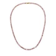 Elegant Tennis Necklace Dusty Rose