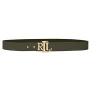 Reversibelt Belte i Olive/Botanic Green