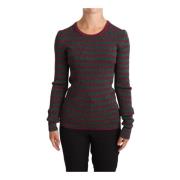 Multifarget Stripet Crew Neck Pullover Genser